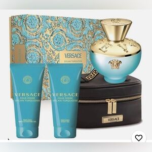 NEW Versace Dylan Turquoise Perfume 4 Pc Gift Set For Women
